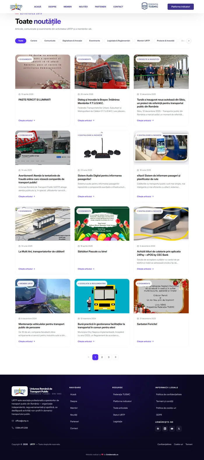 The news and press release section