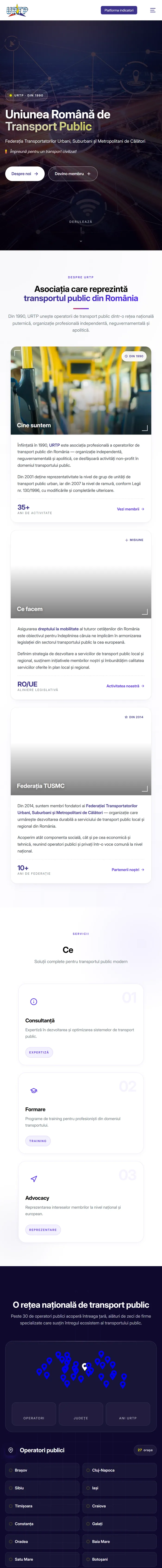 The mobile version of the website