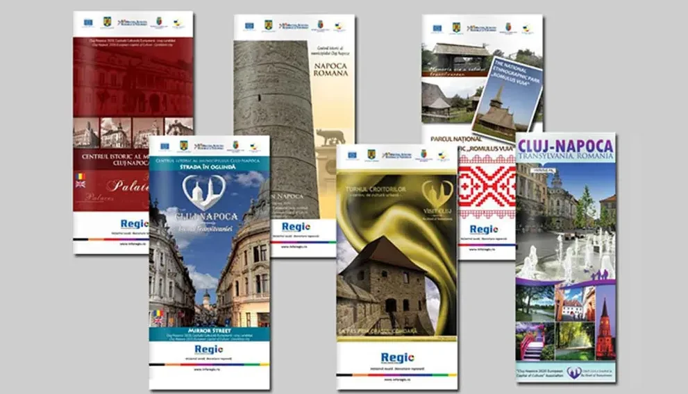 The series of leaflets for tourist attractions